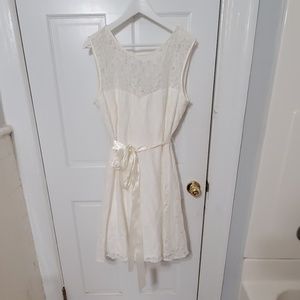 White reception dress